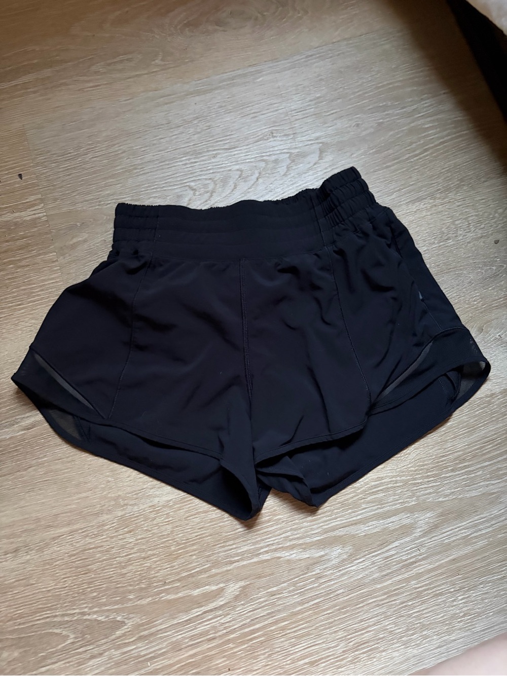 lululemon athletica Black Women's Run Short with Inner Liner